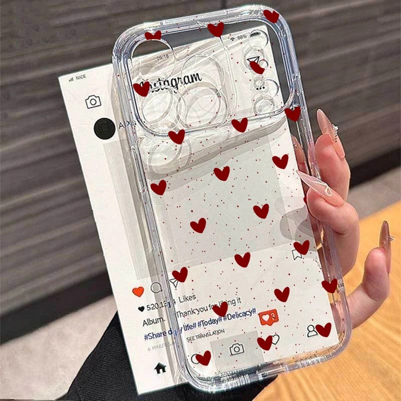 Receipt Printer Thermal - Basit Aşk Kalpli Fiyonklu Puantiyeli Telefon