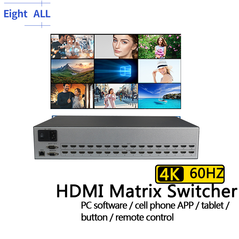 Power Over Ethernet - 4K@60 HDMI Matris Anahtarlayıcı 8x8 4x4